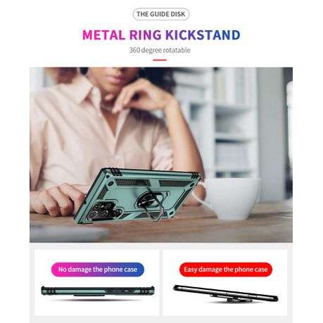 Sergeant Armor Shockproof Kickstand Cover for Galaxy S22 Ultra