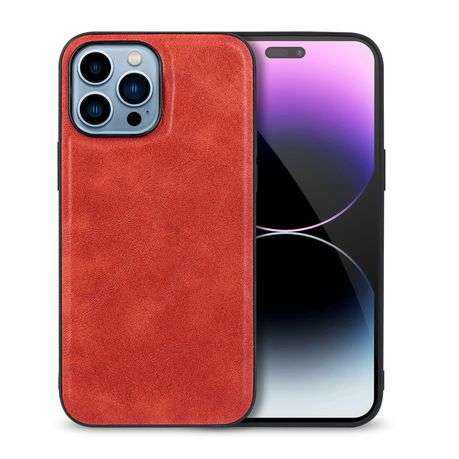 Leather Cover for iPhone 13 / 14 Series - Red / iPhone 14 Pro