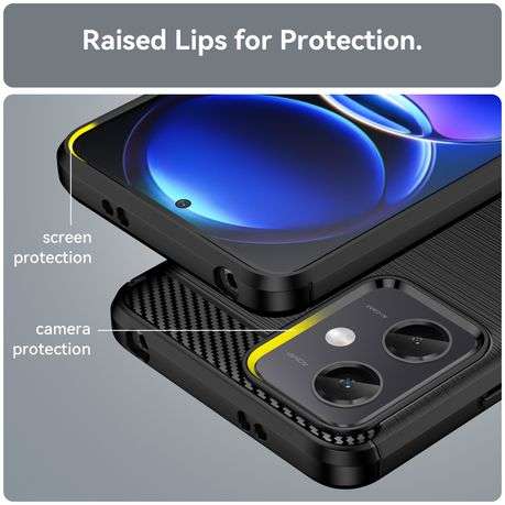 Redmi Note 12 Shockproof Carbon Fiber Design Cover