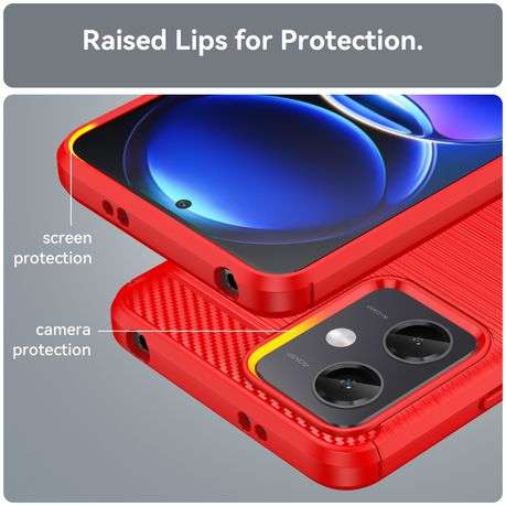 Redmi Note 12 Shockproof Carbon Fiber Design Cover