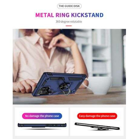 Sergeant Armor Shockproof Kickstand Cover for Galaxy S22 Ultra