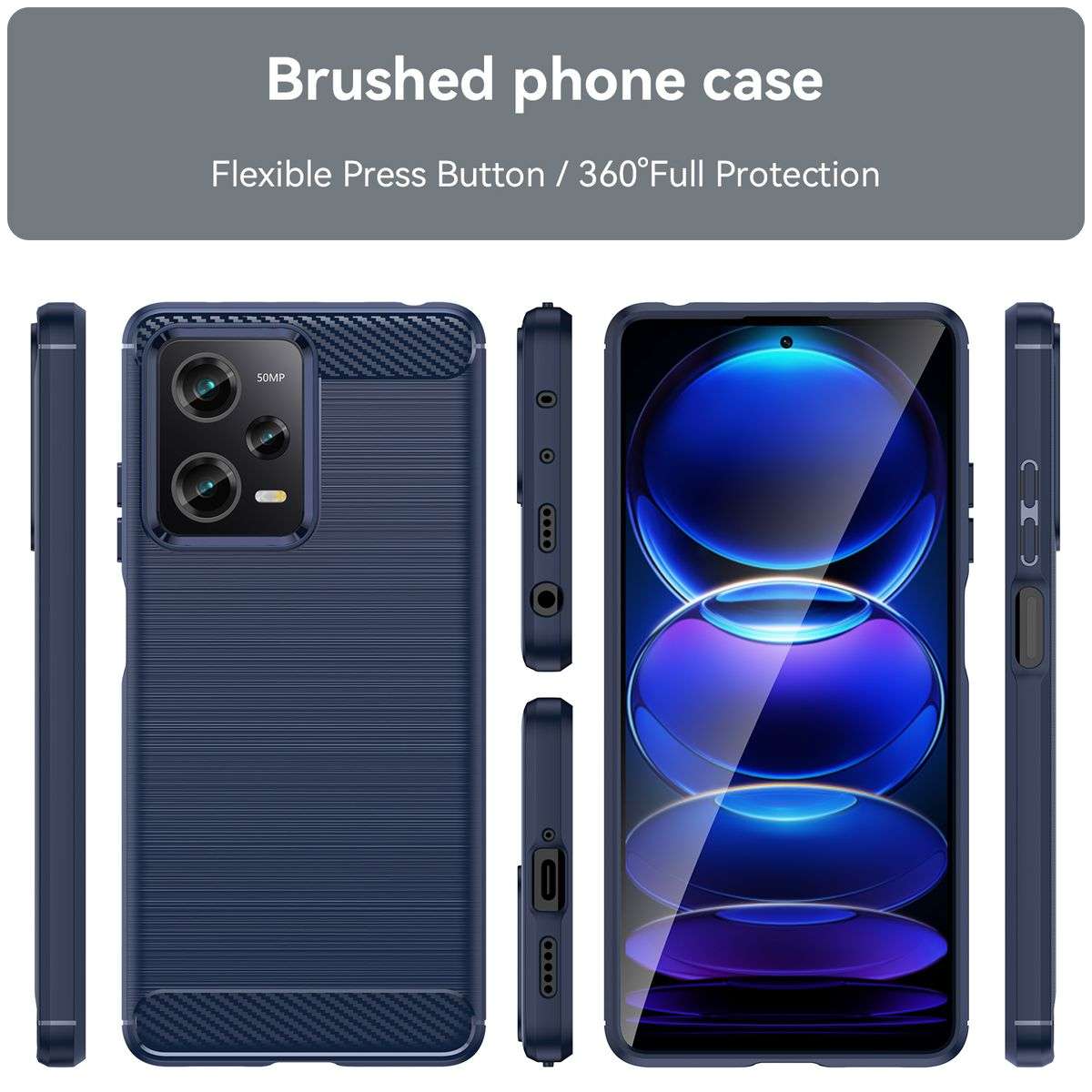 Redmi Note 12 Pro Plus Carbon Fiber Design Cover