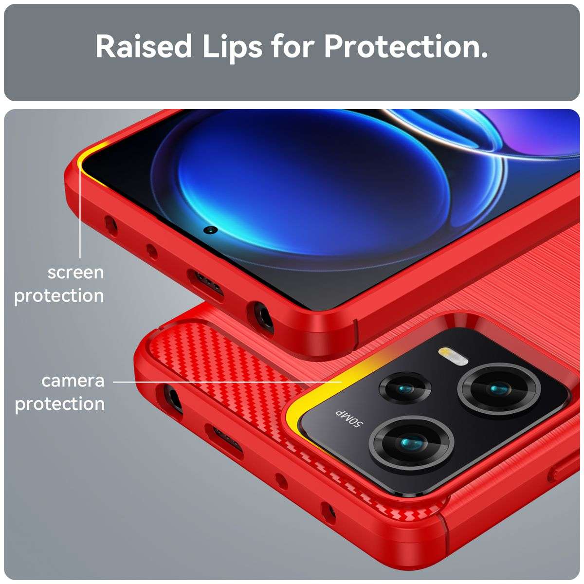 Redmi Note 12 Pro Plus Carbon Fiber Design Cover
