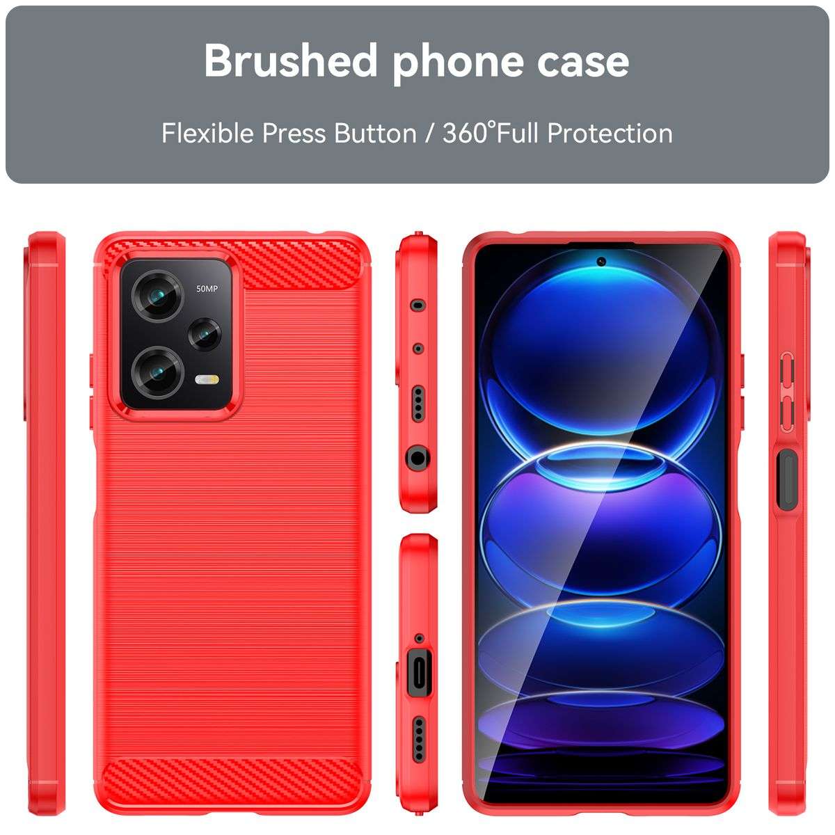 Redmi Note 12 Pro Plus Carbon Fiber Design Cover