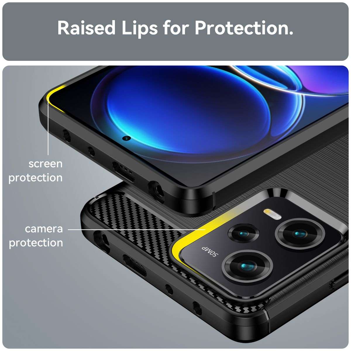 Redmi Note 12 Pro Plus Carbon Fiber Design Cover