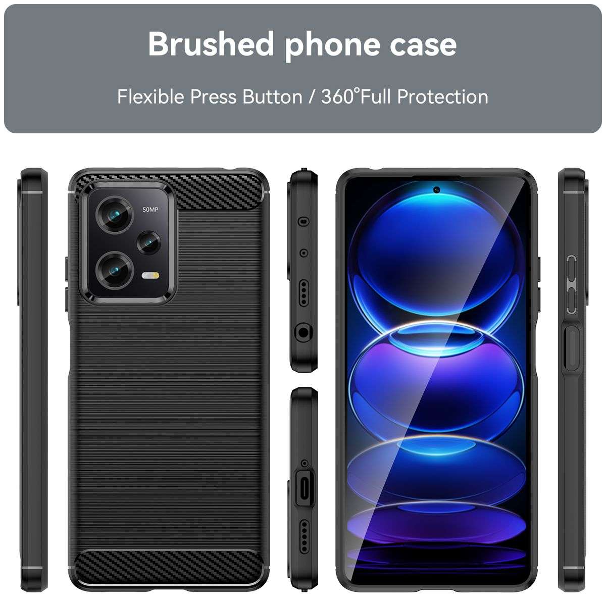 Redmi Note 12 Pro Plus Carbon Fiber Design Cover