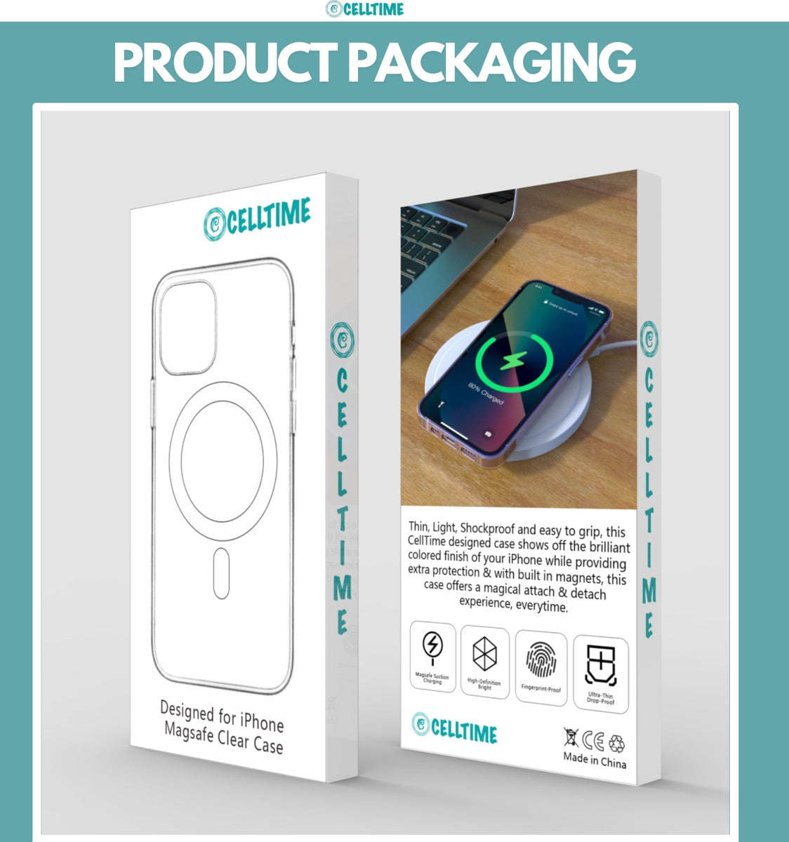 CellTime MagSafe Case For iPhone 16/16+/16 Pro/16 Pro Max Shockproof Cover