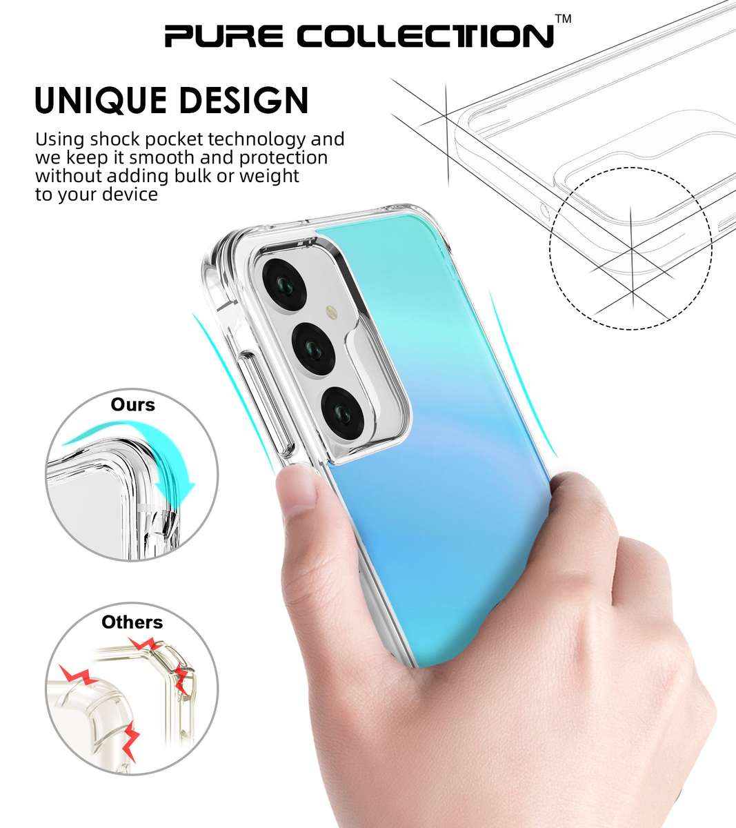 Pure Rainbow Cover for Samsung Galaxy A16 Shockproof Case