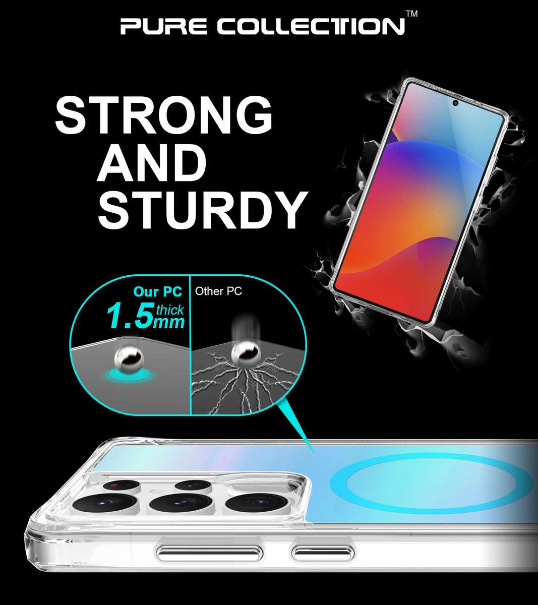 CellTime Pure Rainbow MagSafe Cover for Galaxy S25 Ultra Shockproof Case