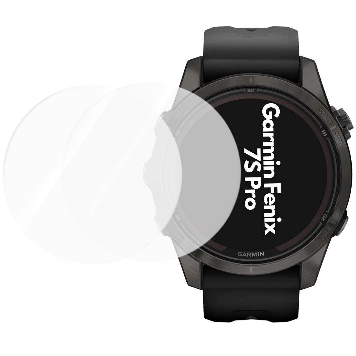 Garmin Fenix 7S Pro Tempered Glass Screen Guard - 2 Pack