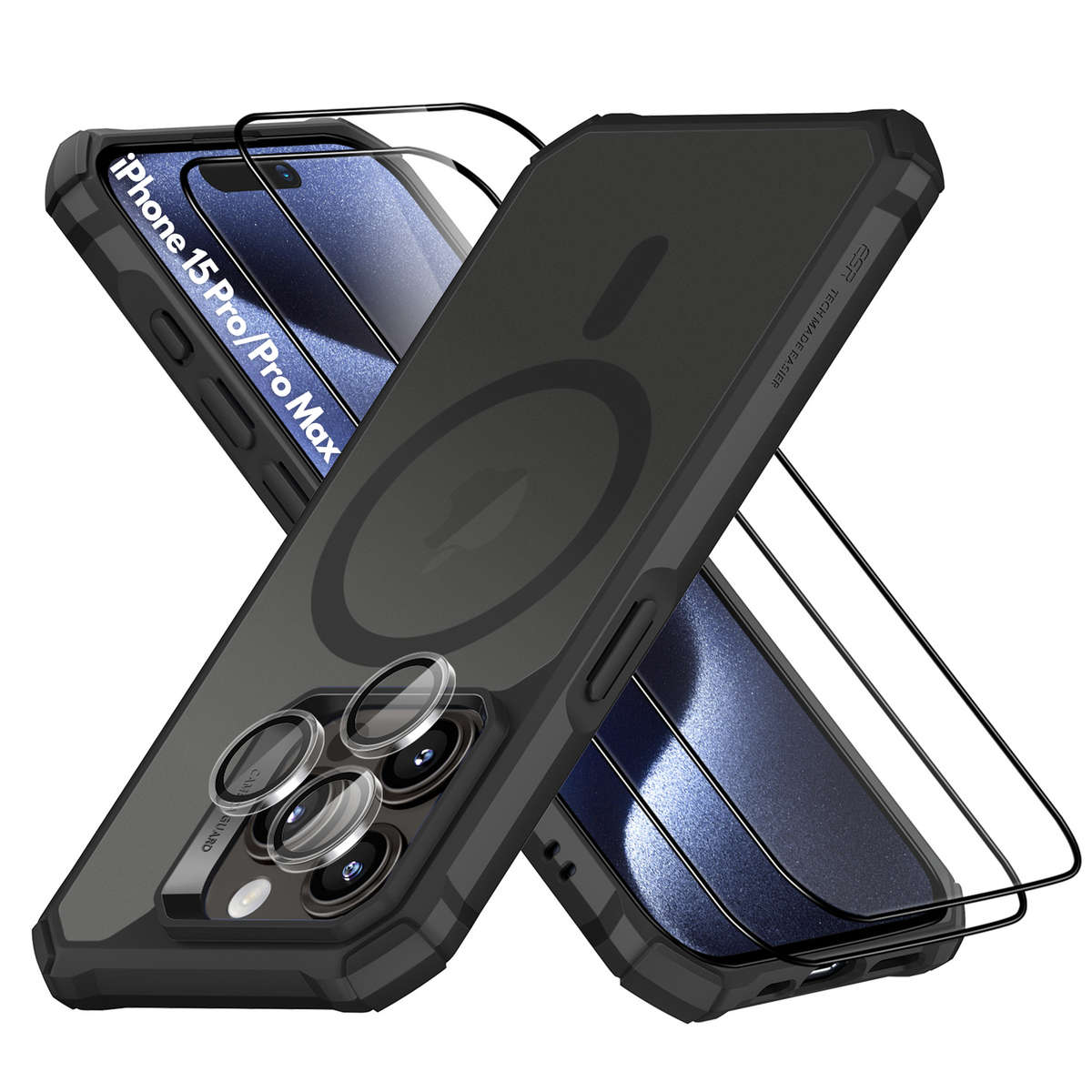 ESR iPhone 15 Pro / 15 Pro Max Air Armor MagSafe Cover & Protector Set