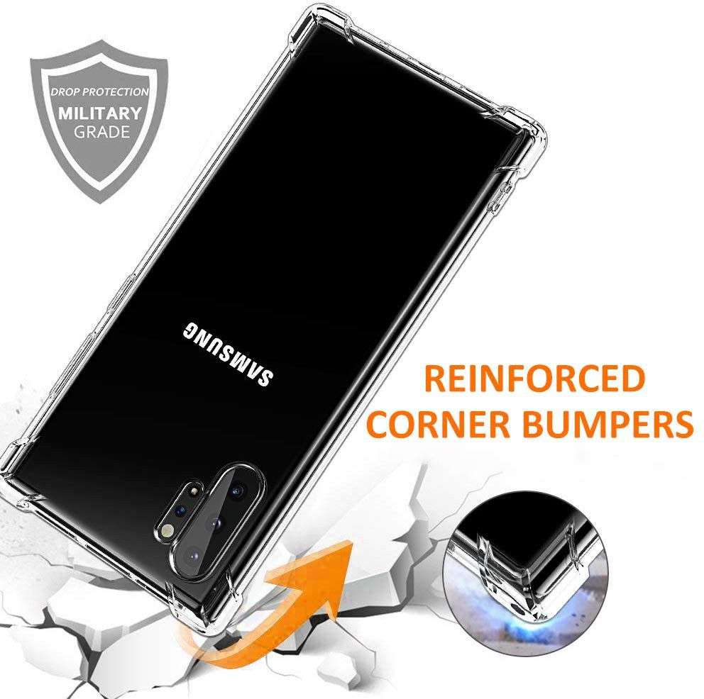 Samsung Galaxy Note 10 Plus Clear Shock Resistant Armor Cover