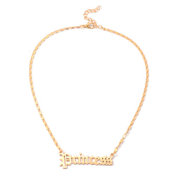 Diva Old English Letter Princess Necklace