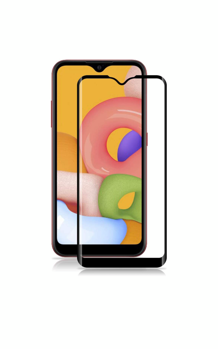 Samsung Galaxy A01 Tempered Glass Screen Guard Full Glue