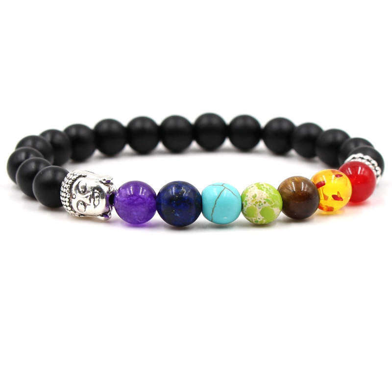 Argent Craft Natural 7 Chakra Healing Bracelet