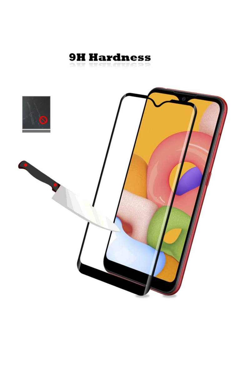Samsung Galaxy A01 Tempered Glass Screen Guard Full Glue