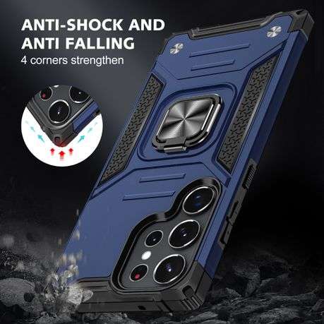Galaxy S23 Ultra Shockproof Kemeng Armor Kickstand Cover