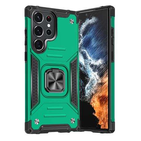 Galaxy S23 Ultra Shockproof Kemeng Armor Kickstand Cover