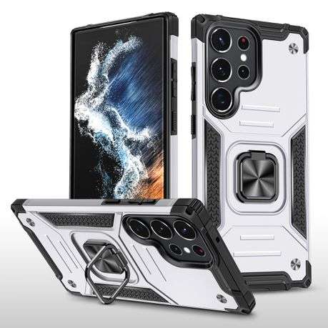 Galaxy S23 Ultra Shockproof Kemeng Armor Kickstand Cover