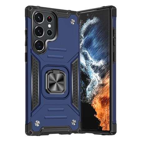 Galaxy S23 Ultra Shockproof Kemeng Armor Kickstand Cover