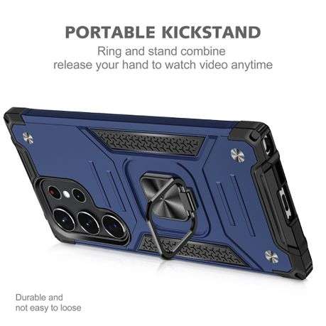 Galaxy S23 Ultra Shockproof Kemeng Armor Kickstand Cover