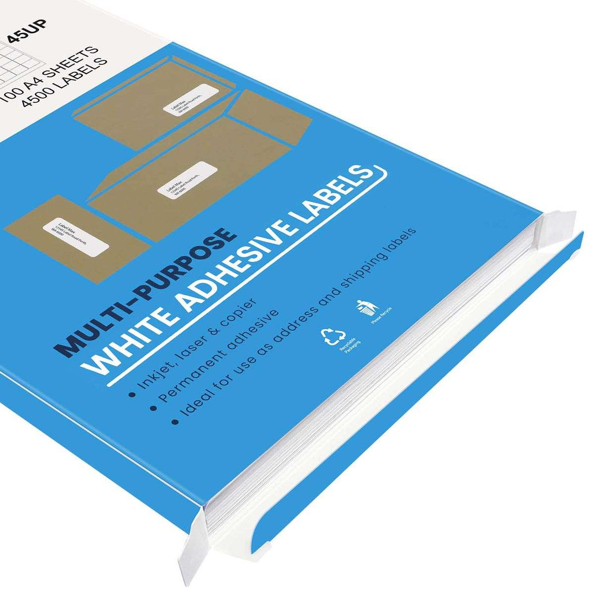 CellTime 45 UP A4 Self Adhesive Labels - 100 Sheets (39.2mm x 29.88mm)