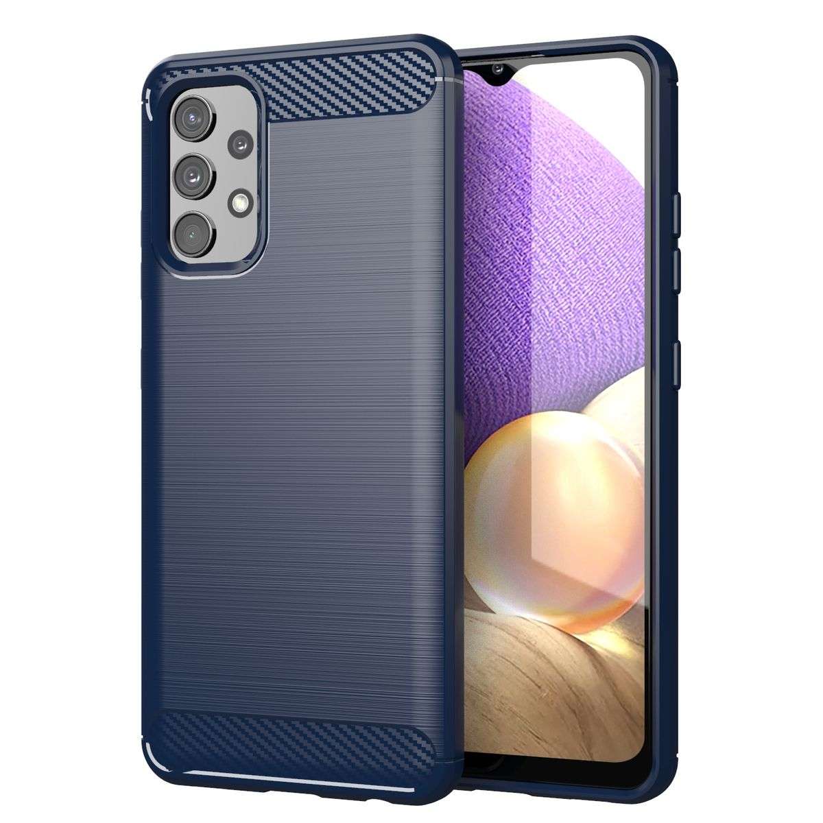 CellTime Galaxy A32 LTE/4G Shockproof Carbon Fiber Design Cover