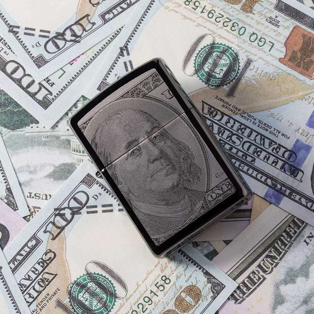 Zippo Lighter - Currency Design $100