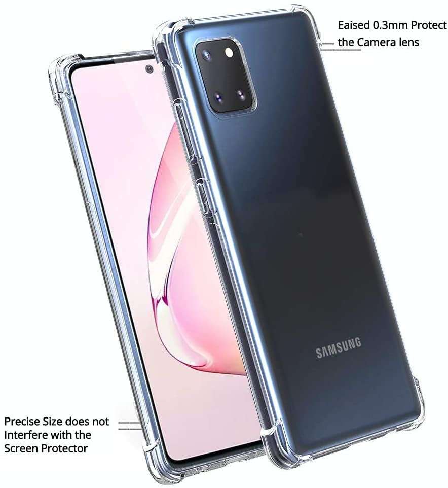 Samsung Galaxy Note 10 Lite Clear Shock Resistant Armor Cover