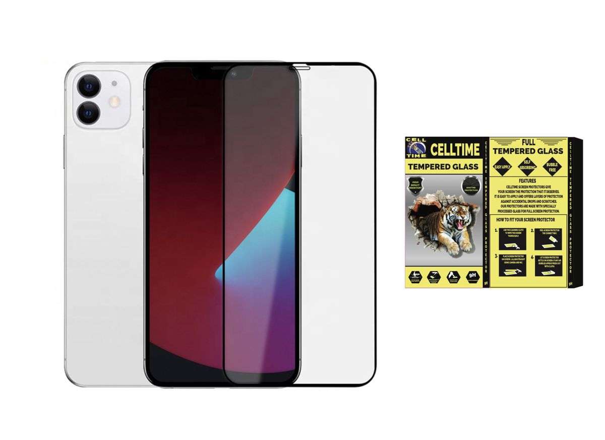 CellTime Full Tempered Glass Screen Guard for iPhone 12 / iPhone 12 Pro (6.1")