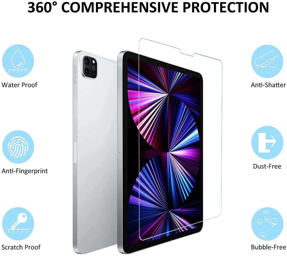 CellTime Tempered Glass Screen Guard for iPad Pro 11 inch - 2021/2020/2018