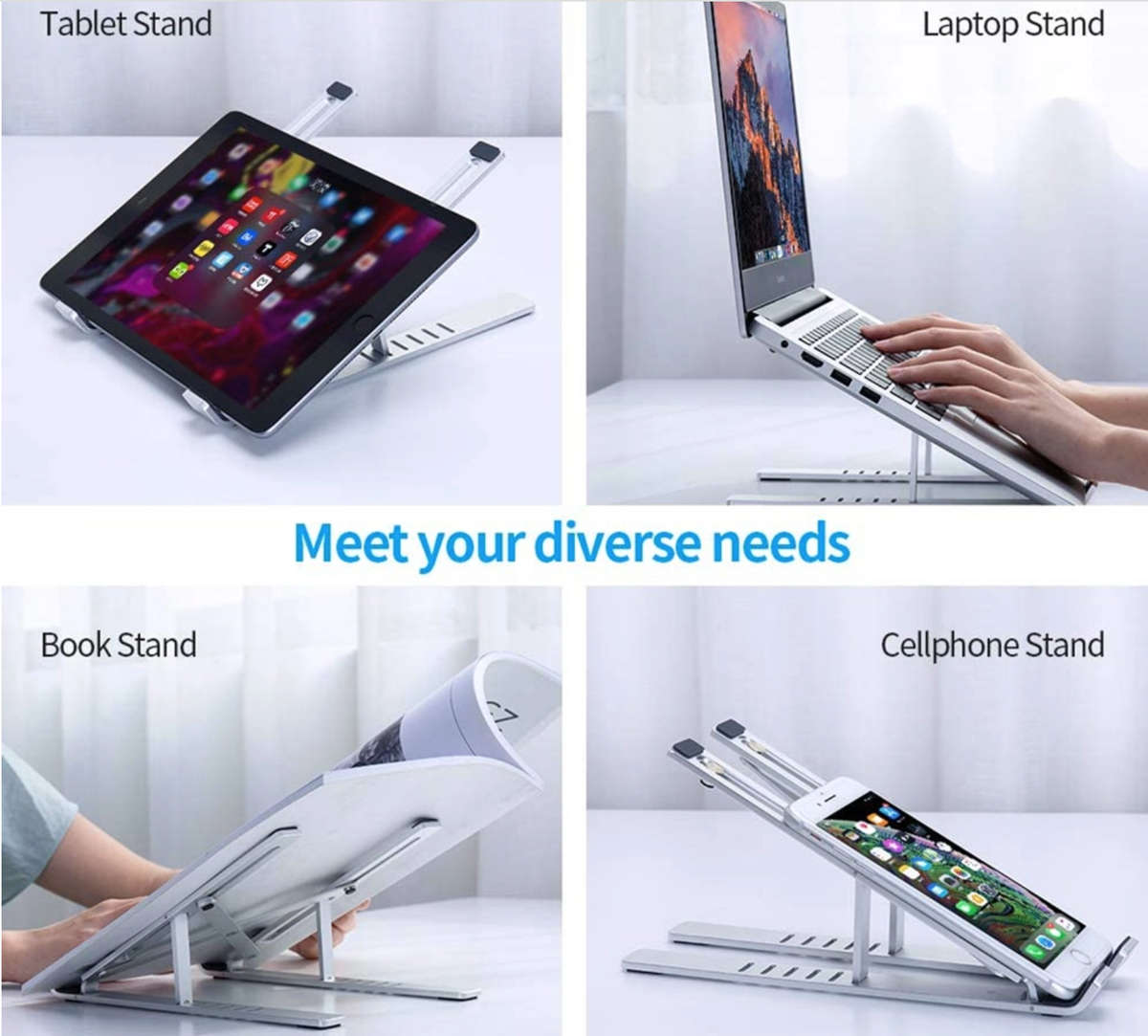 X-Stand Adjustable Aluminium Foldable Cooling Portable Laptop / Tablet Stand