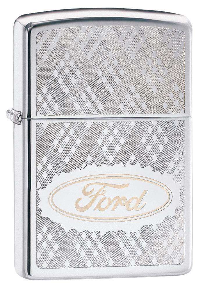 Zippo Lighter - Ford Script in Oval Logo