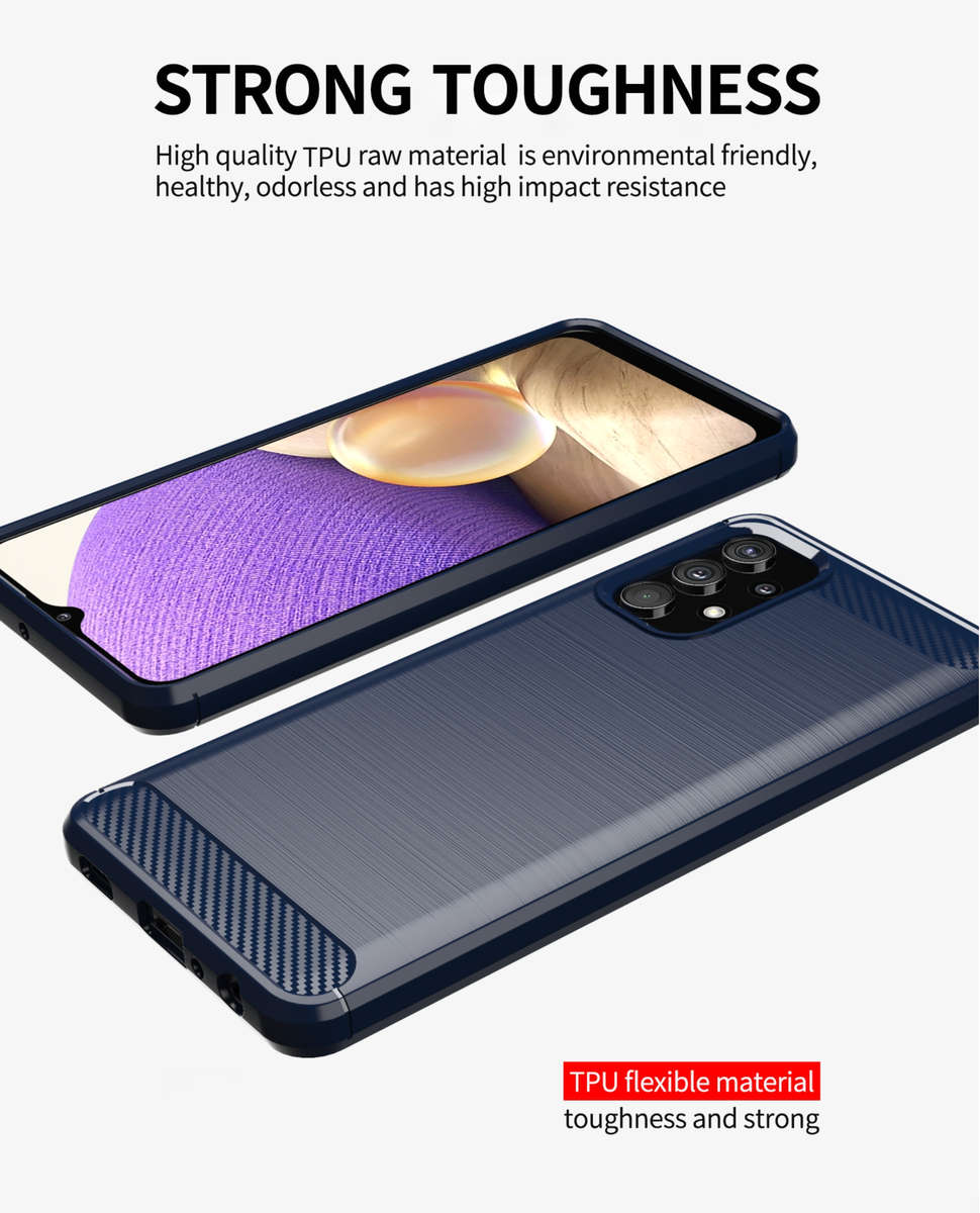 CellTime Galaxy A32 LTE/4G Shockproof Carbon Fiber Design Cover