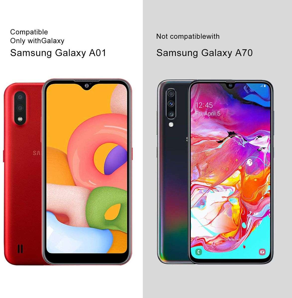 Samsung Galaxy A01 Clear Shock Resistant Armor Cover