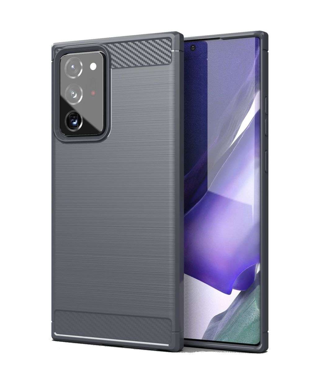 CellTime Galaxy Note 20 Ultra 5G Shockproof Carbon Fiber Design Cover - Grey