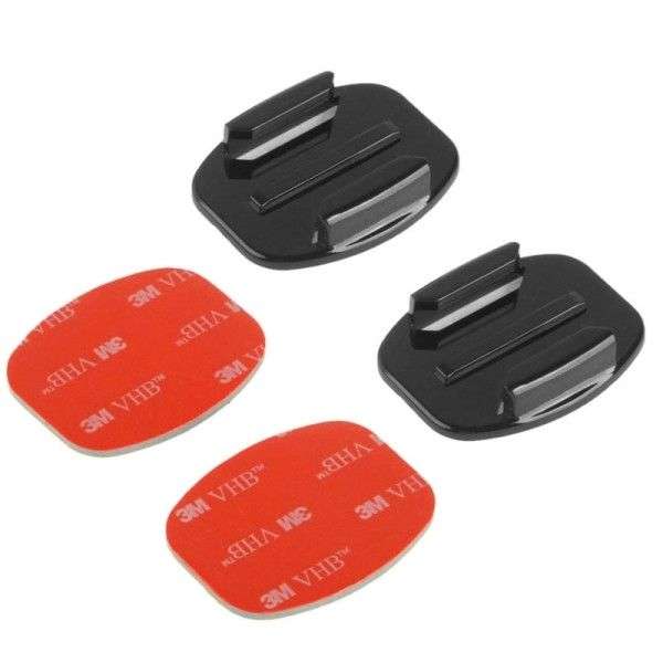 PULUZ 2 Flat Surface Mounts + 2 Adhesive Mount Stickers for GoPro HERO4 Session /4 /3+ /3 /2 /1