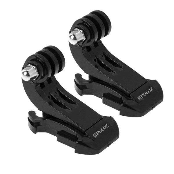 PULUZ Black Vertical Surface J-Hook Buckle Mount Set for GoPro HERO4 Session /4 /3+ /3 /2 /1, Pac...
