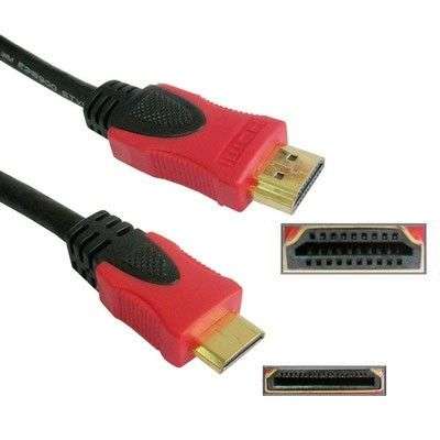 Mini HDMI to HDMI 19Pin Cable, Length: 1.5m (Gold Plated)