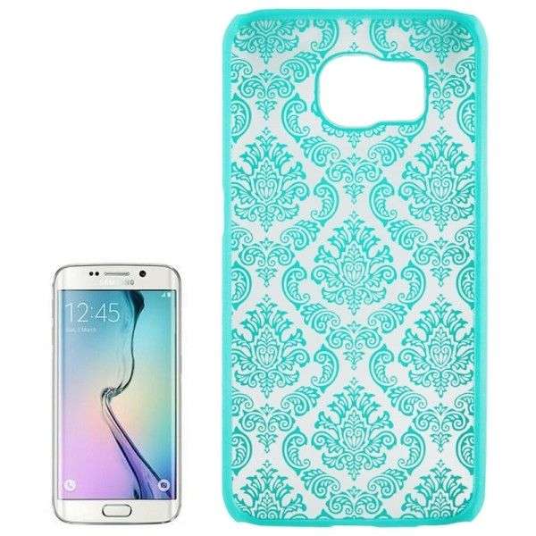 For Samsung Galaxy S6 / G920 Embossed Flowers Pattern Protective Hard Case (Turquoise)