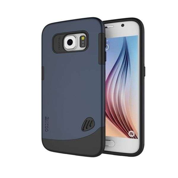 Slicoo for Samsung Galaxy S6 / G920 TPU + PC Combination Case?Navy Blue?