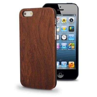 Rosewood Material Plastic Protection Case for iPhone 5 & 5S