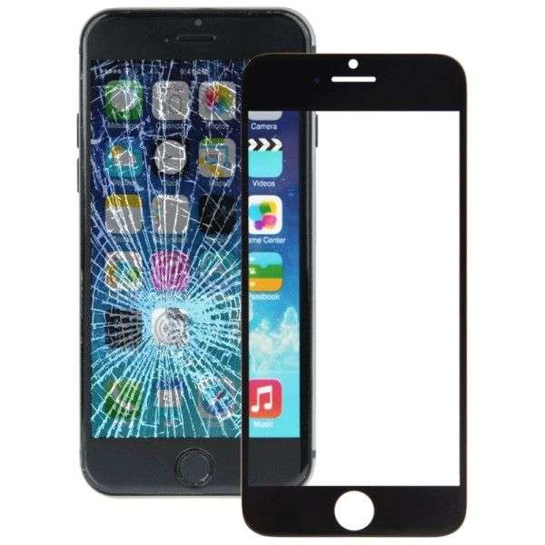 iPartsBuy Front Screen Outer Glass Lens for iPhone 6(Black)