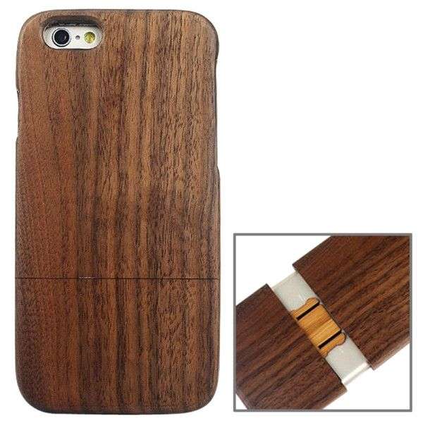 Detachable Walnut Wood Material Protective Case for iPhone 6 & 6S