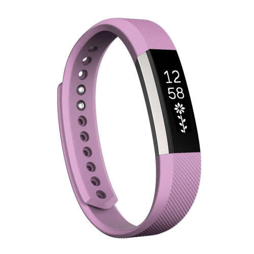For Fitbit Alta Watch Oblique Texture Silicone Watchband Small Size Length: about 18.5cm (Light P...