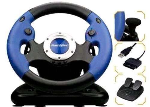 FlashFire 3 in 1 Pro Wheel with Pedals for PS2/PS3/ PC Vibration Feedback