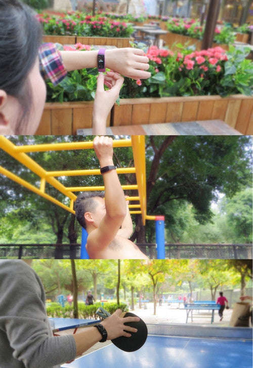 ID107HR Heart Rate Monitor Fitness Tracker Smart Wristband for iOS / Android Mobile Phone Pedomet...