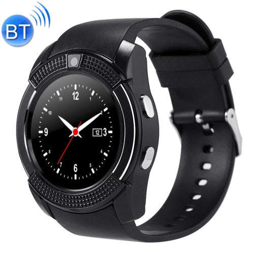 V8 1.22 inch Touch Screen 2G Calling Bluetooth Smart Watch with 0.3MP Camera Support Pedometer / ...