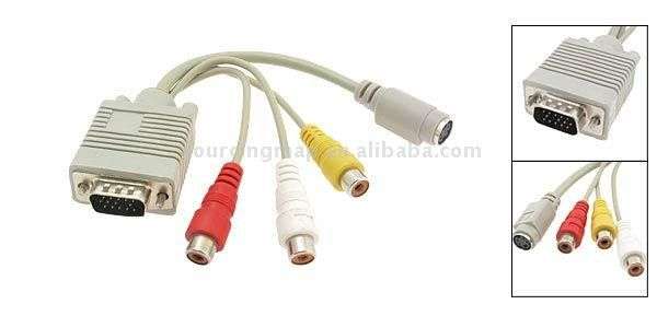 Vga To 3 Rca S Video Cable 10Cm