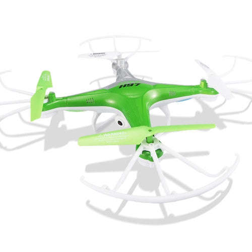 JJRC H97 Gyro 4-Channel 2.4GHz Drones RC Quadcopter with LED Light & 0.3MP Camera(Green)